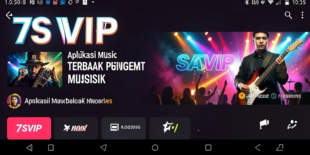 Screenshot gameplay dari aplikasi musik 7SVIP dengan interface yang menarik.