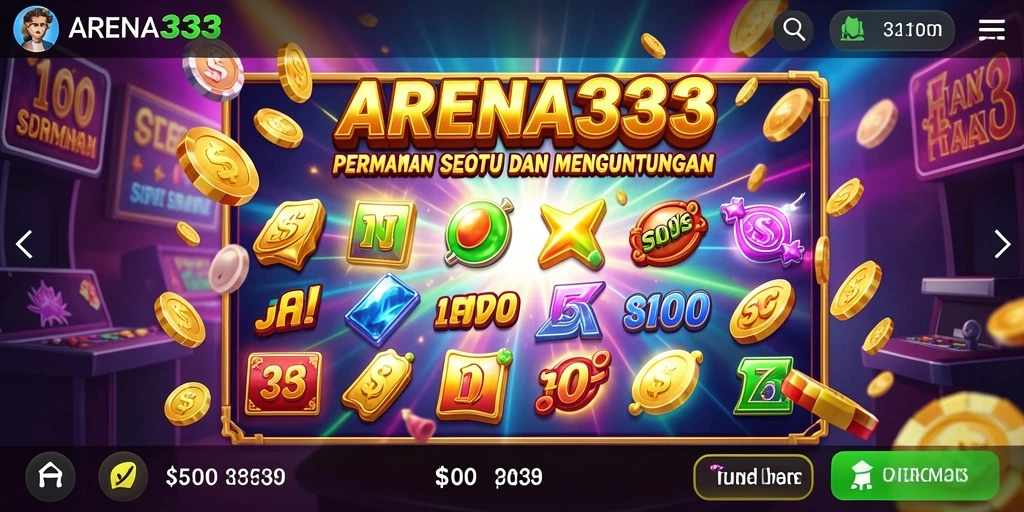 Tampilan gameplay menarik dari ARENA333 yang penuh dengan aksi Slot.