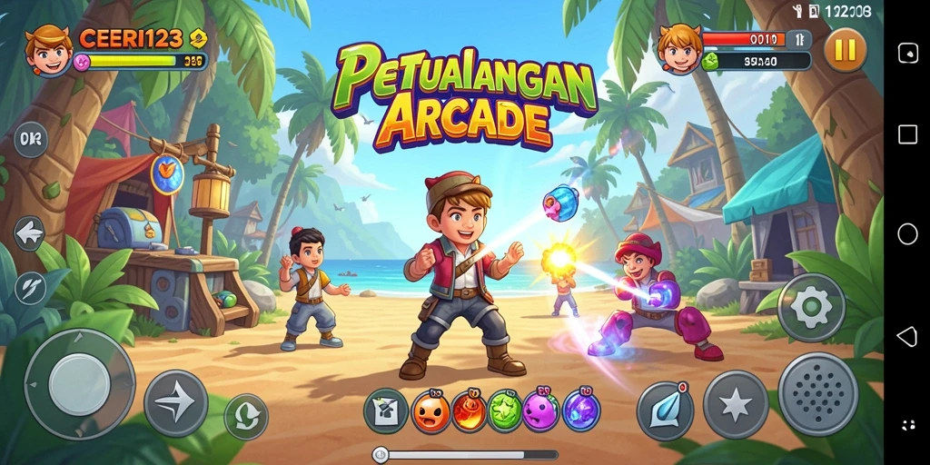 Tampilan gameplay CERI123 yang seru dan penuh tantangan.