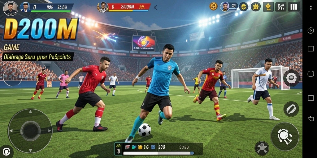 Tampilan gameplay yang seru dan kompetitif di D200M.