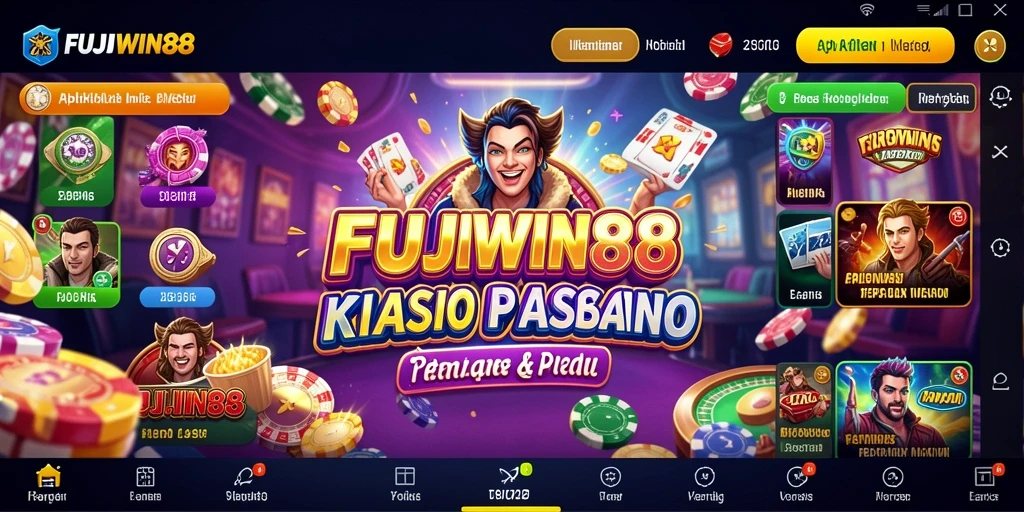 Screenshot utama FUJIWIN88 menampilkan suasana permainan Kasino yang mendebarkan.
