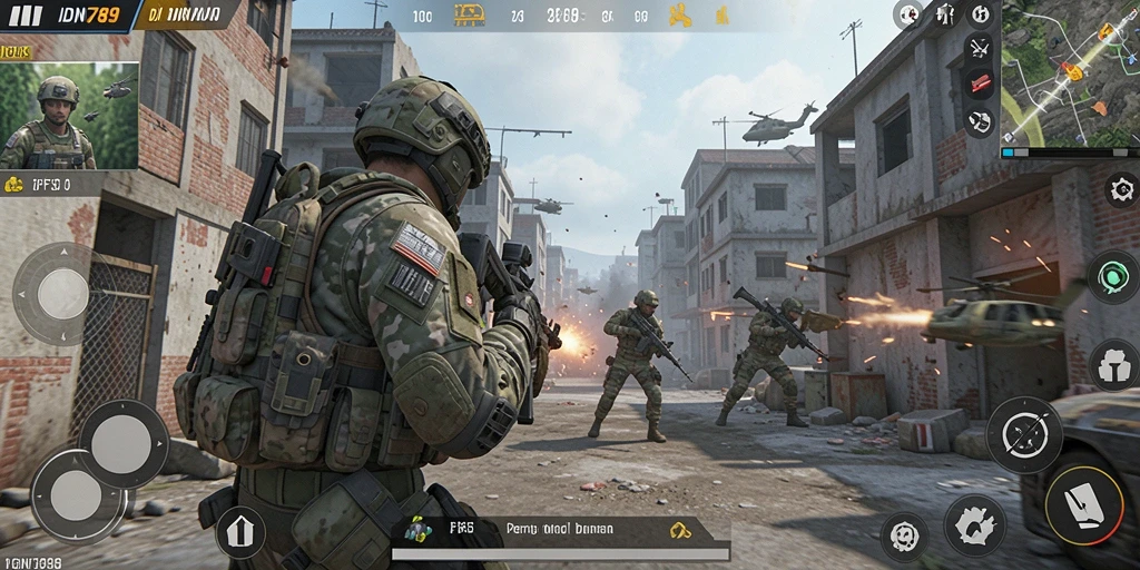 Tampilan gameplay IDN789 yang menarik dalam misi pertempuran.