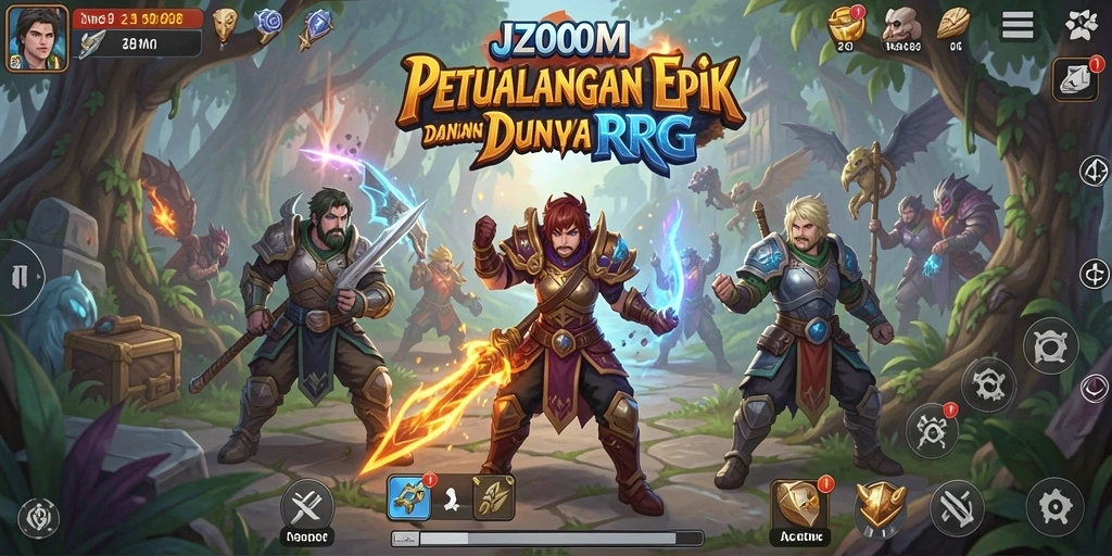 Tampilan gameplay RPG J200M yang seru dan mendebarkan.