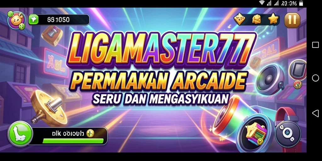 Tampilan seru gameplay LIGAMASTER77 dalam aksi Arcade.