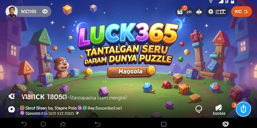 Screenshot LUCK365 menampilkan gameplay menantang puzzle dengan desain menarik.