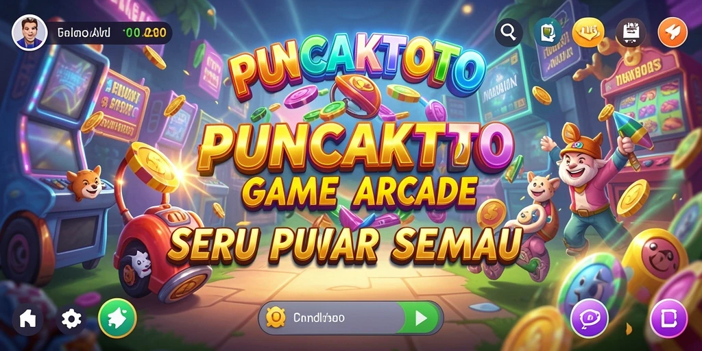 Screenshot utama PUNCAKTOTO menunjukkan aksi gameplay Arcade yang mendebarkan.
