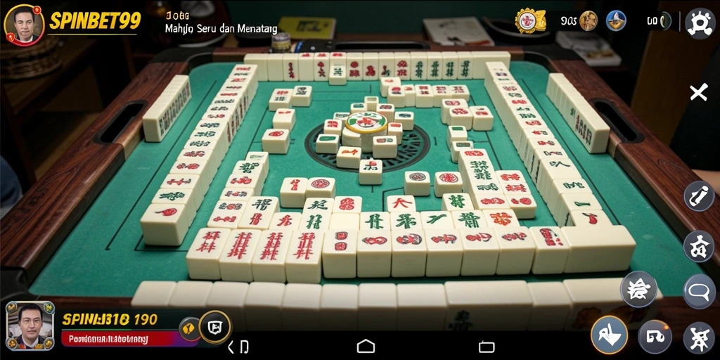 Tampilan gameplay seru di SPINBET99 dengan elemen Mahjong.