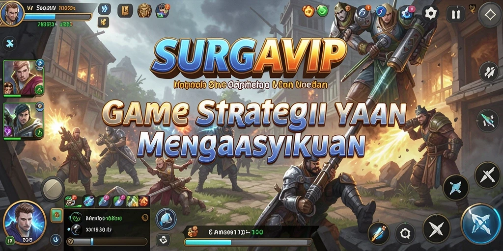 Tampilan screenshot gameplay SURGAVIP yang penuh strategi dan taktik.